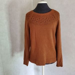 SONOMA Rust Brown Soft Long Sleeve Knitted Sweater